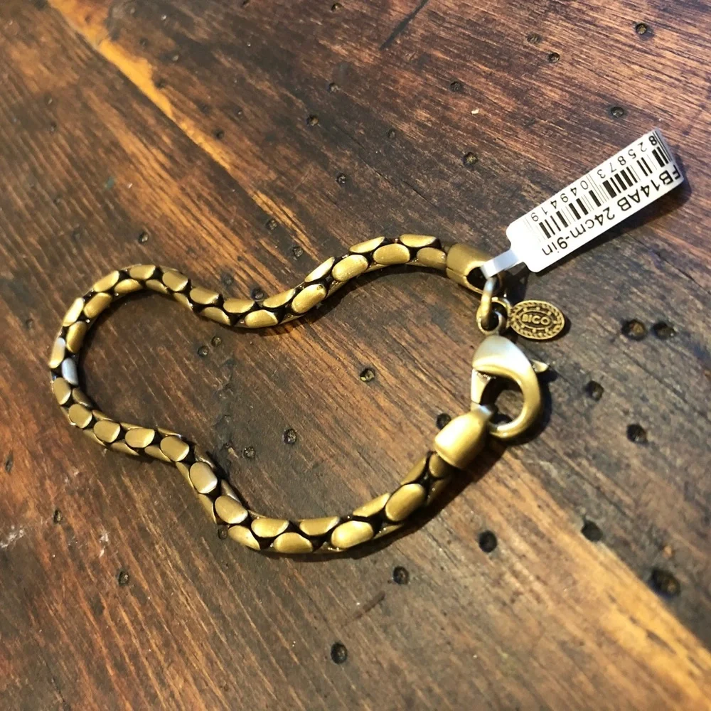Last Ones!! 9” Solid Brass Snake Bracelet NWT